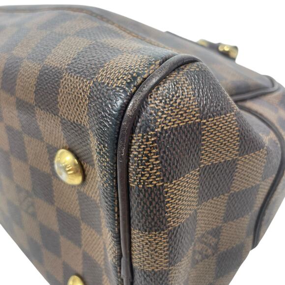 Louis Vuitton Damier Ebene Duomo Coated Canvas Top Handle Bag Brown - Picture 7 of 16